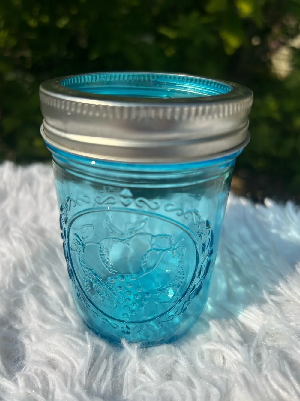 Ball Aqua Blue Regular Mouth Jelly Mason Jar Heritage Collection - Gently Used